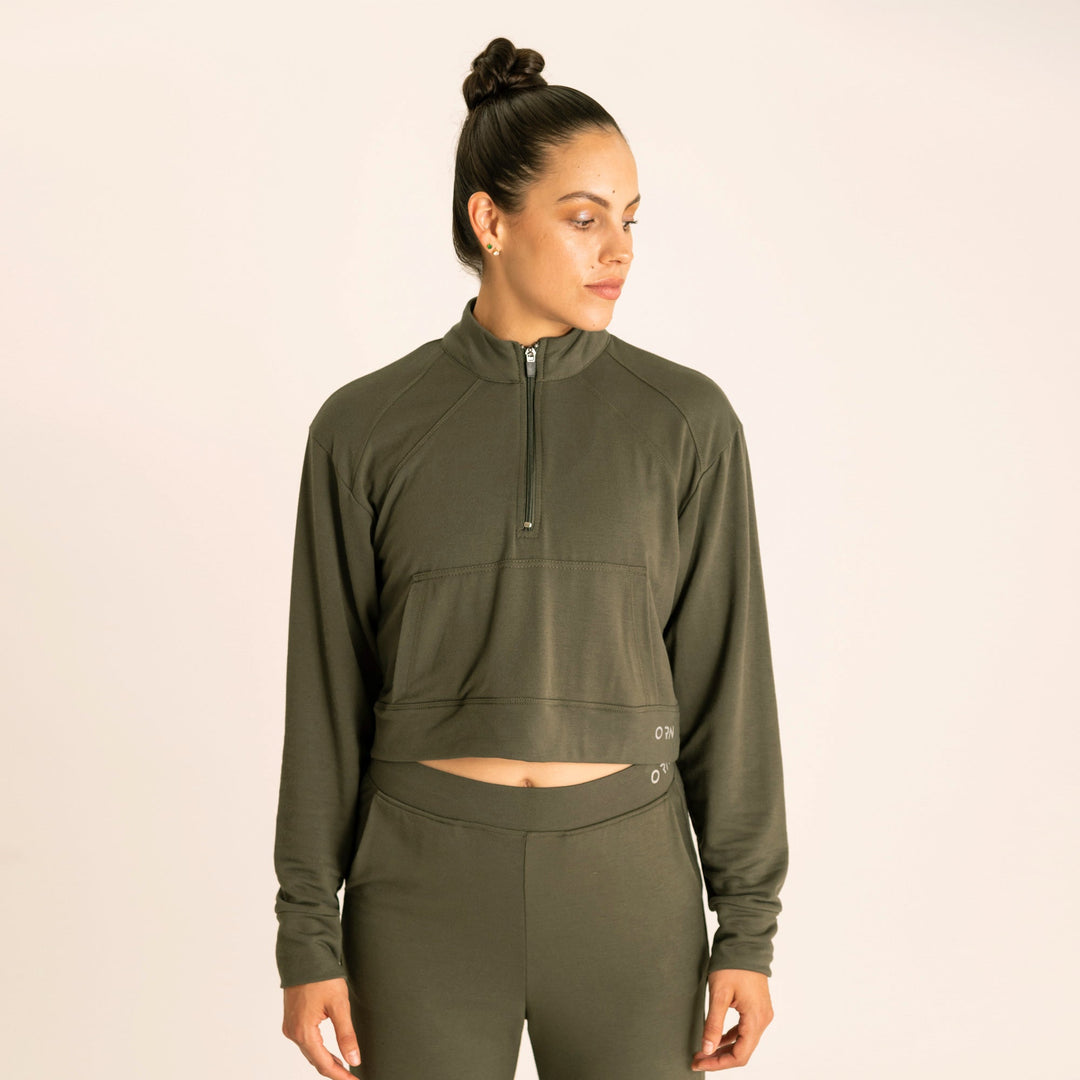 SUDADERA CROP - NATURALS - ORN ACTIVEWEAR